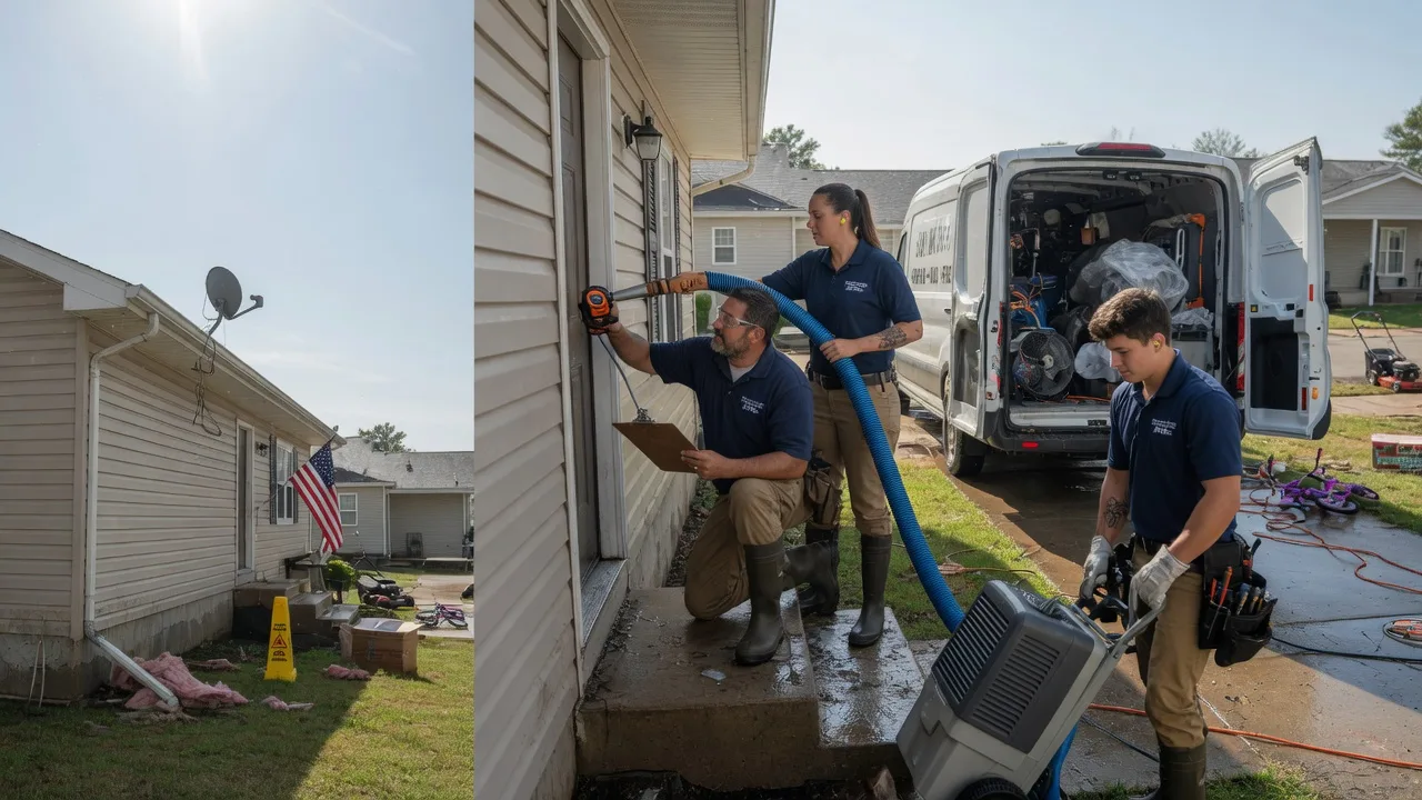 Ceiling Water Damage Restoration in Warner, OK near me